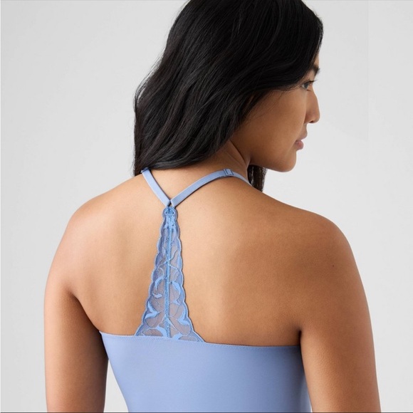 True and Co. V neck bra lace racerback bodysuit L NWT - Picture 3 of 4